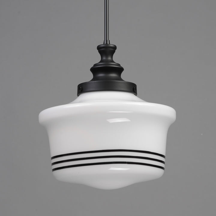 Eureka 1-Light Pendant White / Black alternate view