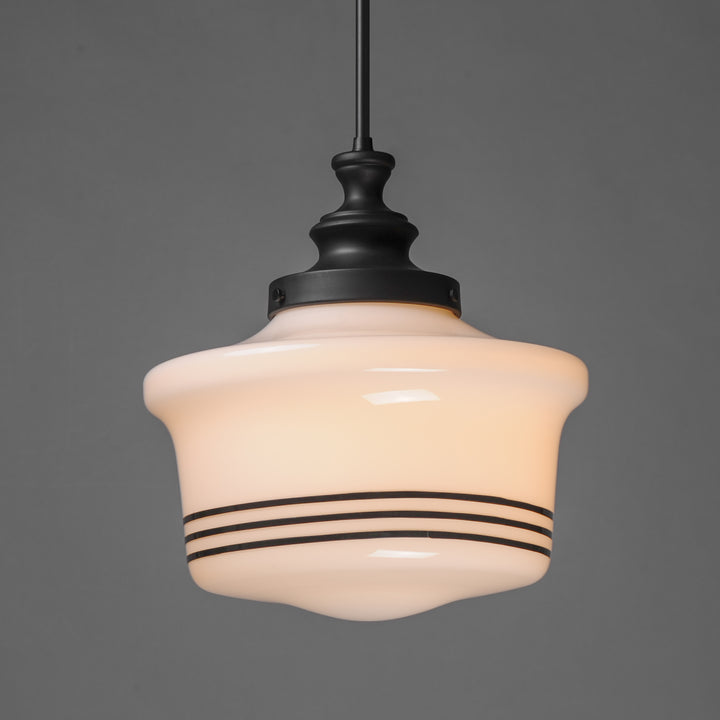 Eureka 1-Light Pendant White / Black alternate view