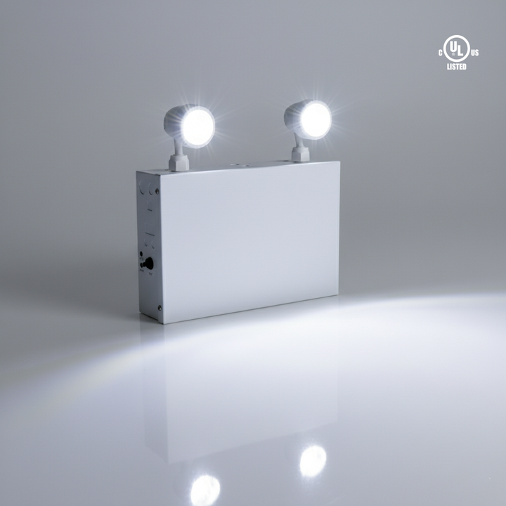 LED Dual Head Emergency Light with Battery Pack - OE-216