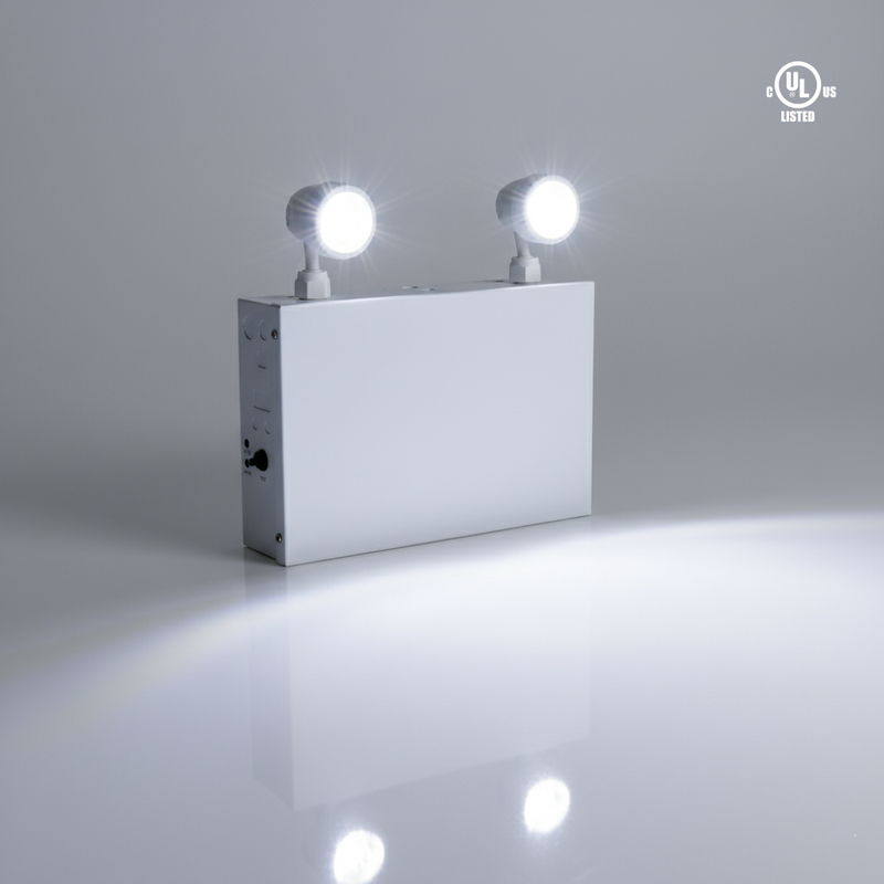 LED Dual Head Emergency Light with Battery Pack - OE-216