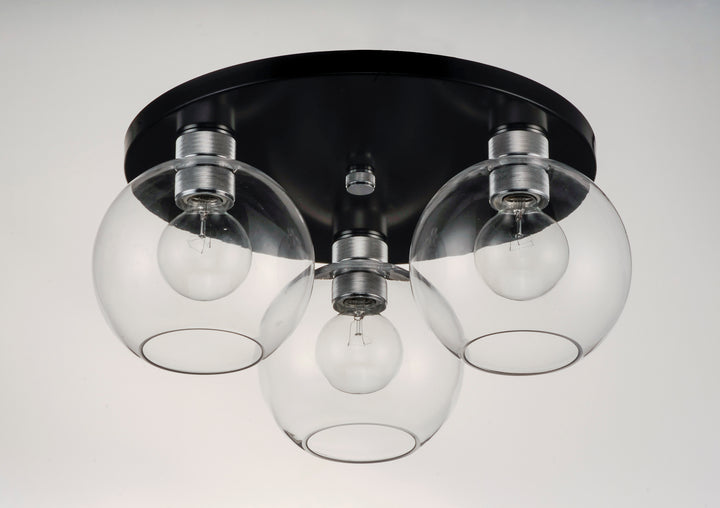 Vessel 3-Light Flush Mount Black / Aluminum alternate view