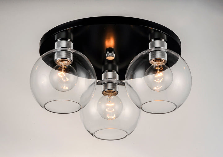 Vessel 3-Light Flush Mount Black / Aluminum alternate view
