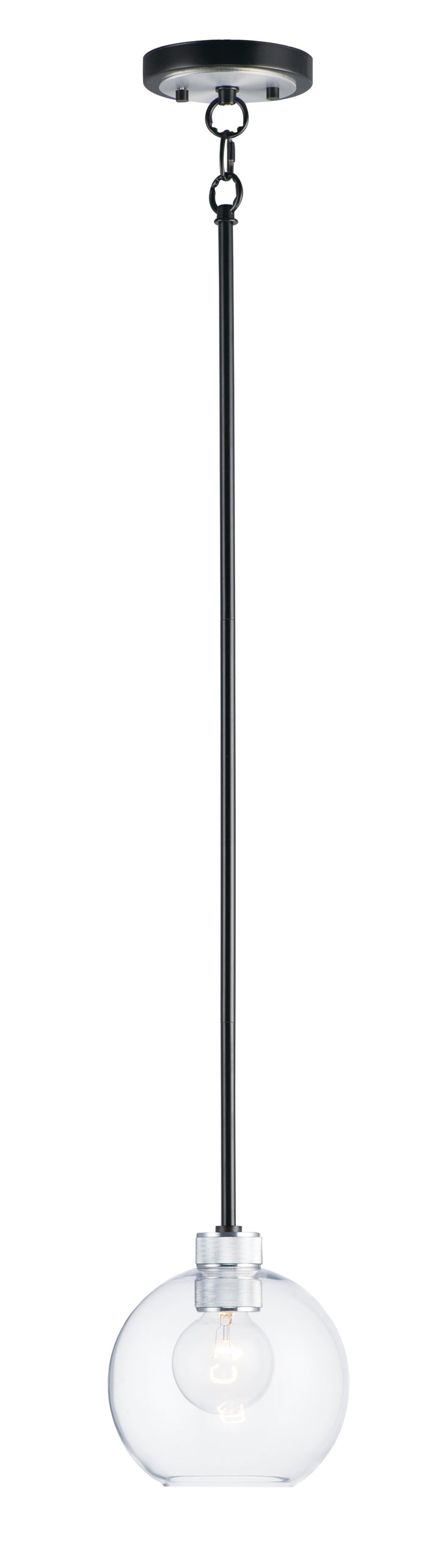 Vessel 1-Light Mini Pendant Black / Aluminum
