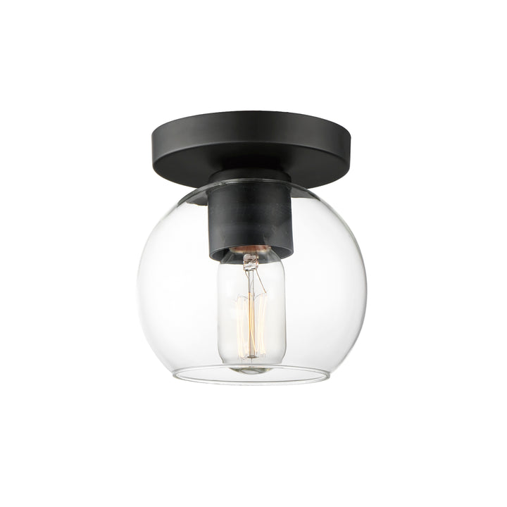 Knox 1-Light Flush Mount Black