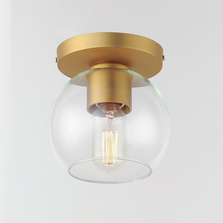 Knox 1-Light Flush Mount Natural Aged Brass alternate view