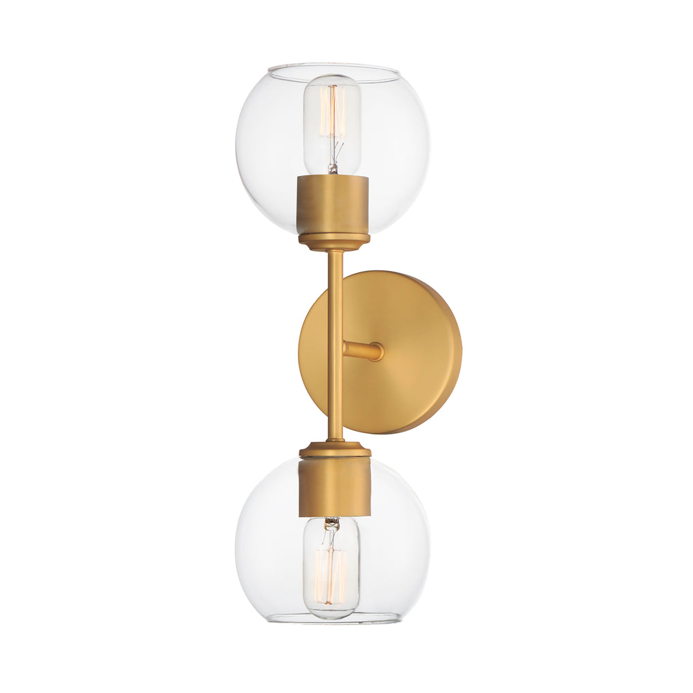 Knox 2-Light Wall Sconce Natural Aged Brass