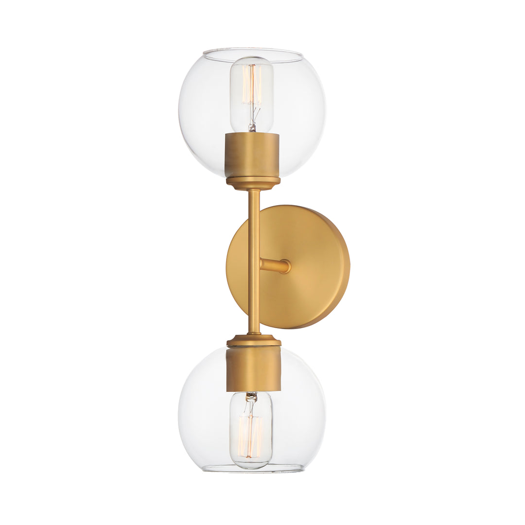Knox 2-Light Wall Sconce Natural Aged Brass