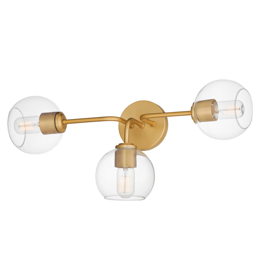 Knox 3-Light Bath Vanity Light Natural Aged Brass