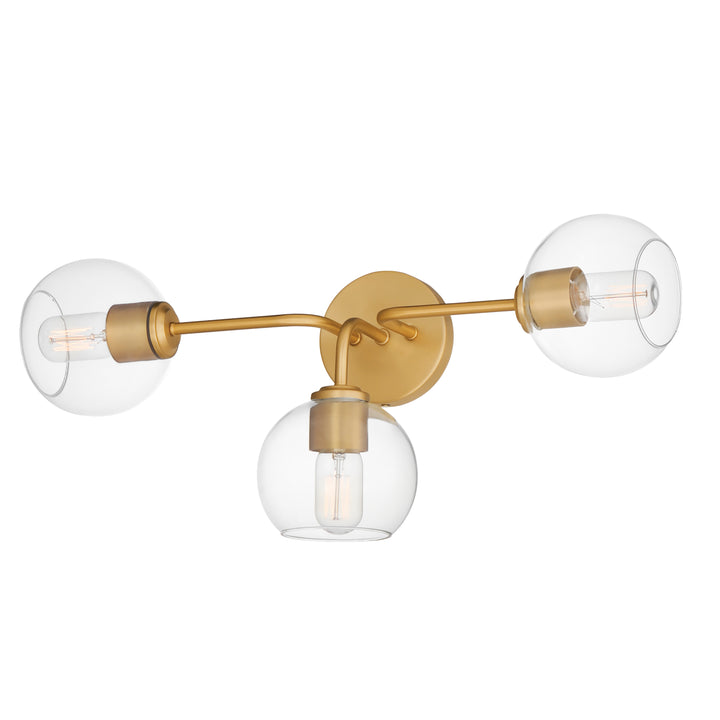 Knox 3-Light Bath Vanity Light Natural Aged Brass