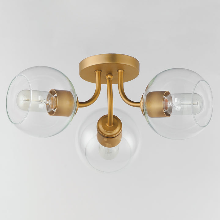 Knox 3-Light Semi-Flush Mount Natural Aged Brass alternate view