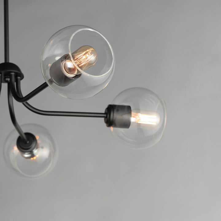 Knox 5-Light Globe Chandelier Black alternate view