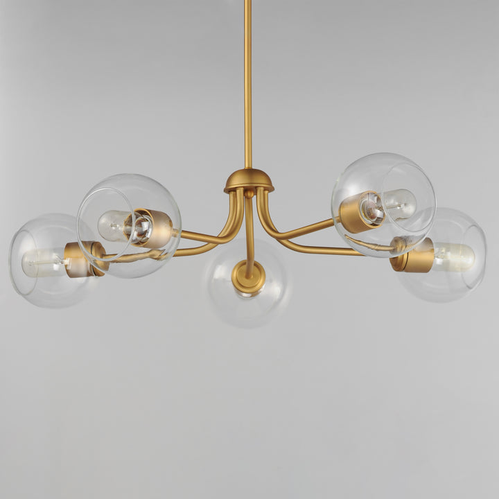 Knox 5-Light Globe Chandelier Natural Aged Brass alternate view