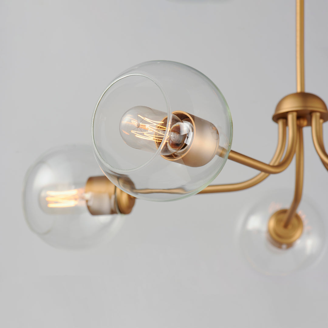 Knox 5-Light Globe Chandelier Natural Aged Brass alternate view
