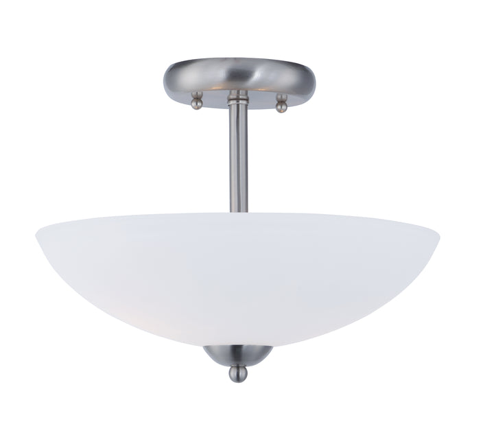 Taylor 2-Light Semi-Flush Mount Satin Nickel