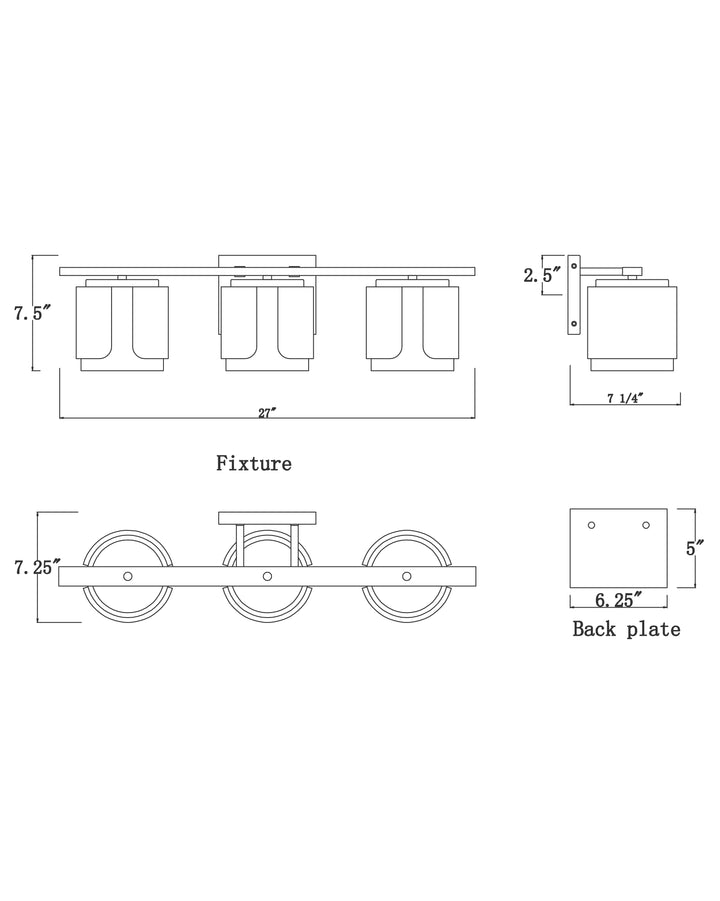 Draughtsman Bath Vanity dimensions diagram