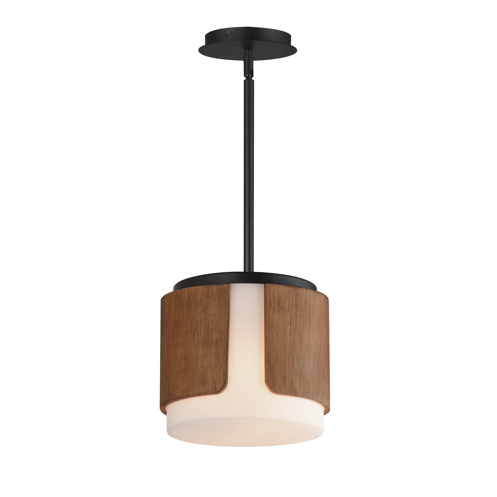 Draughtsman Semi Flush Mount Pendant Walnut / Black