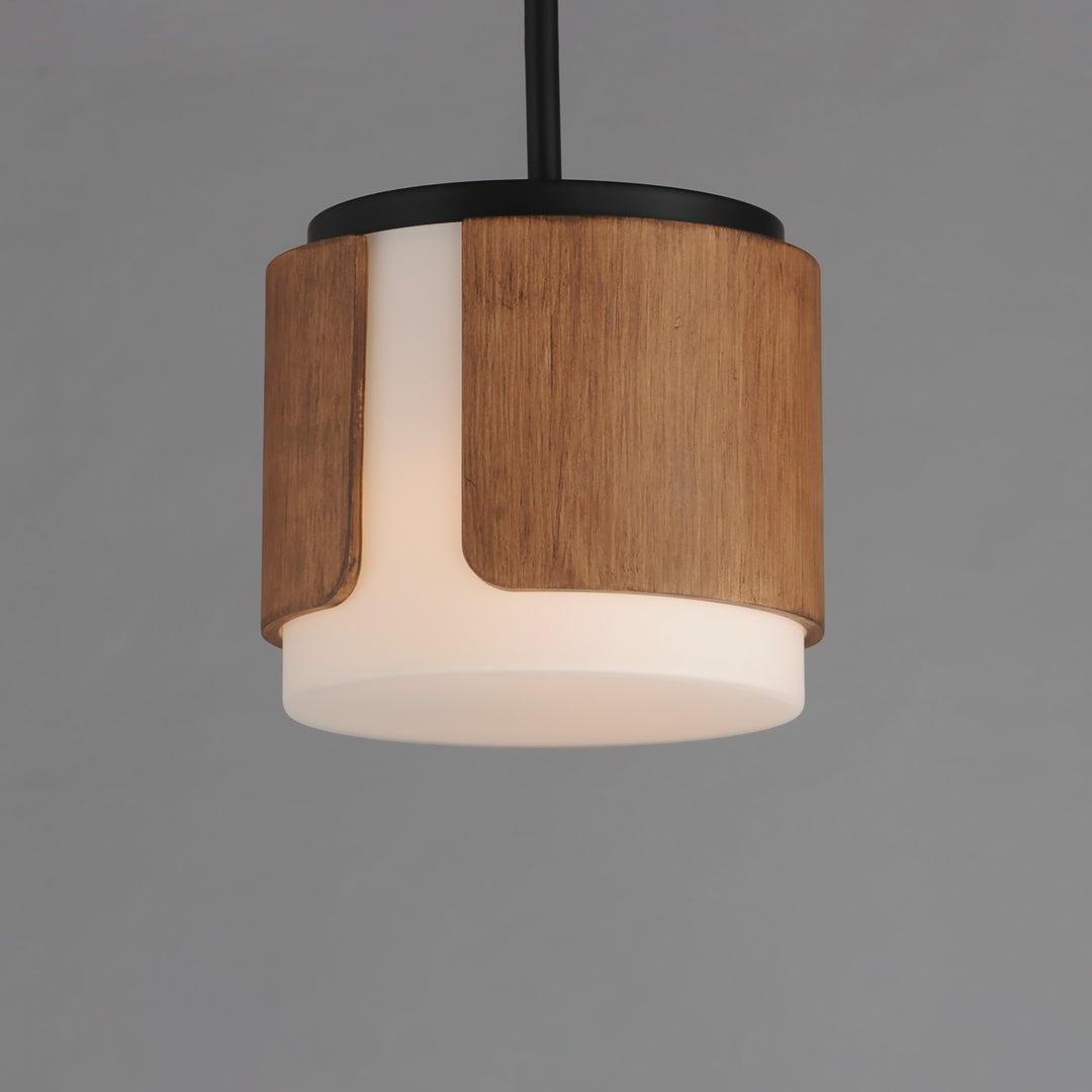 Draughtsman Semi Flush Mount Pendant Walnut / Black alternate view