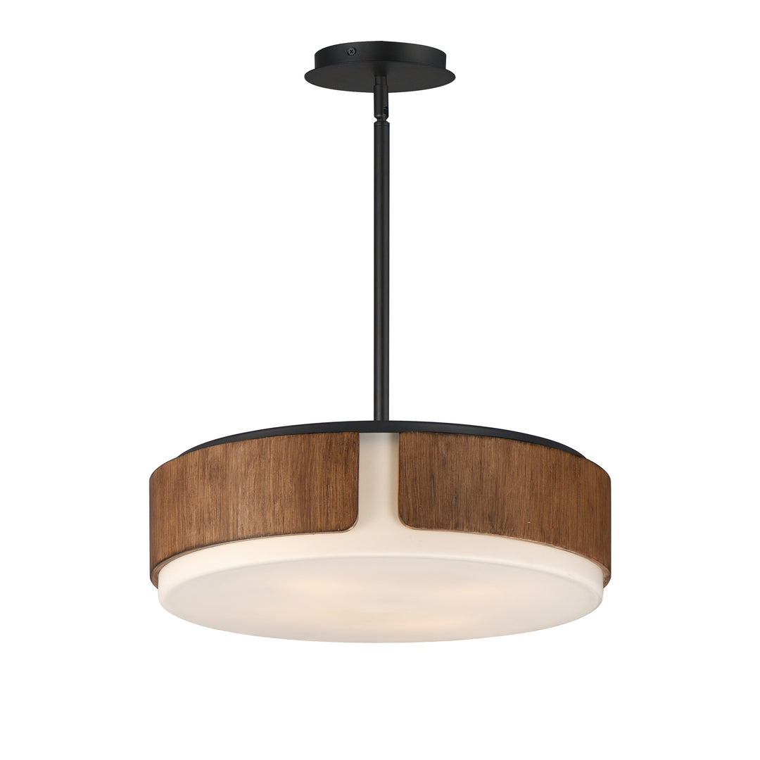 Draughtsman Semi Flush Mount Pendant Walnut / Black