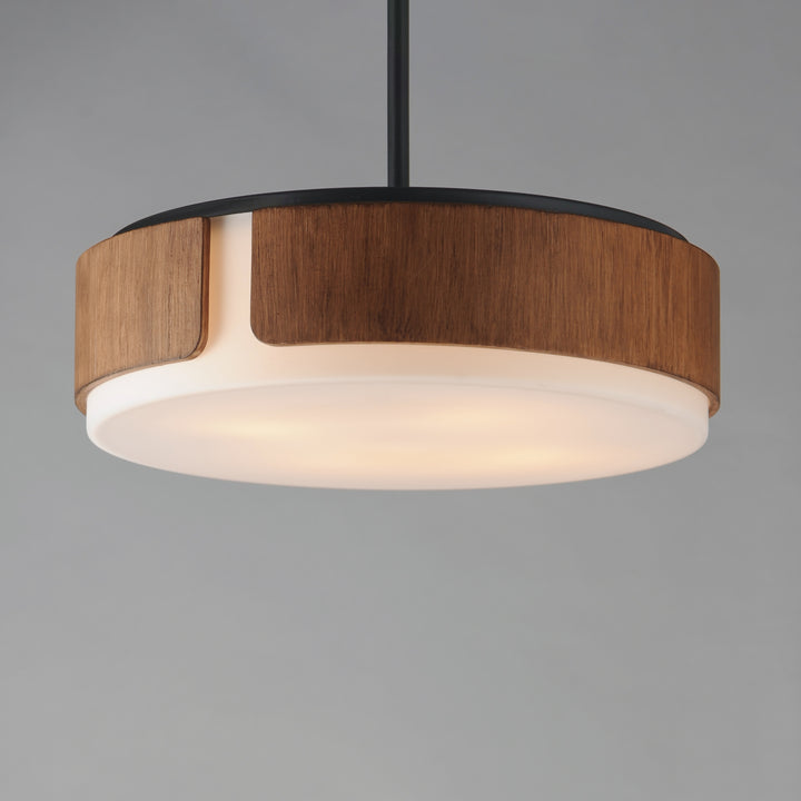 Draughtsman Semi Flush Mount Pendant Walnut / Black alternate view