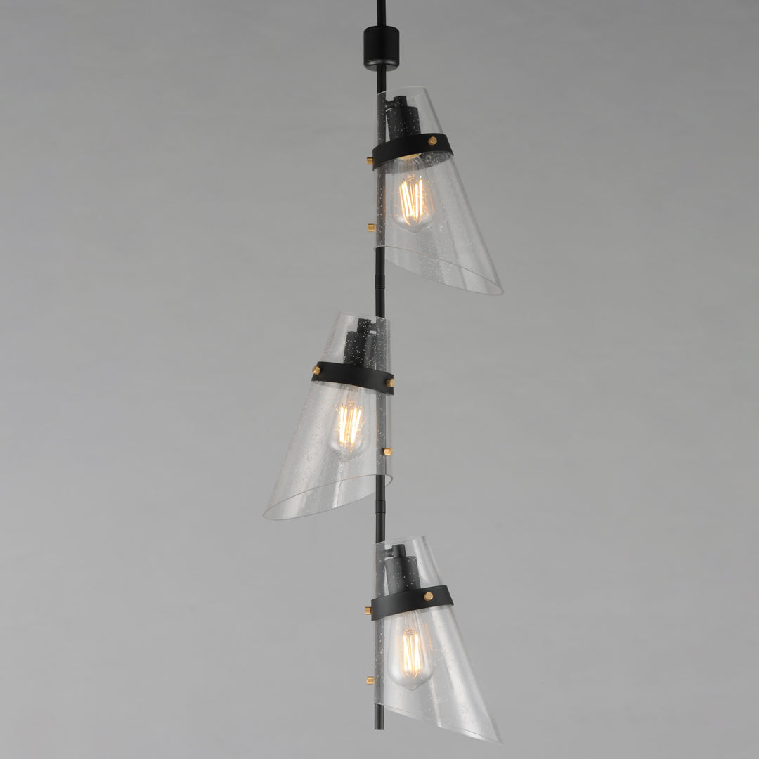 Finch 3-Light Vertical Pendant Dark Bronze / Antique Brass alternate view