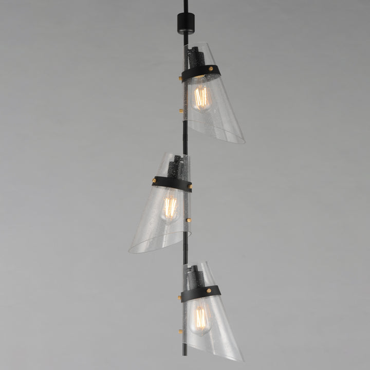 Finch 3-Light Vertical Pendant Dark Bronze / Antique Brass alternate view