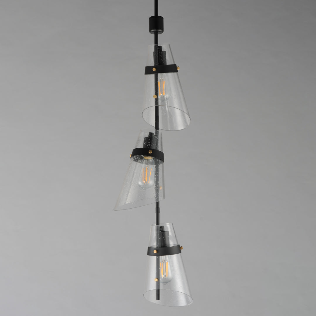 Finch 3-Light Vertical Pendant Dark Bronze / Antique Brass alternate view