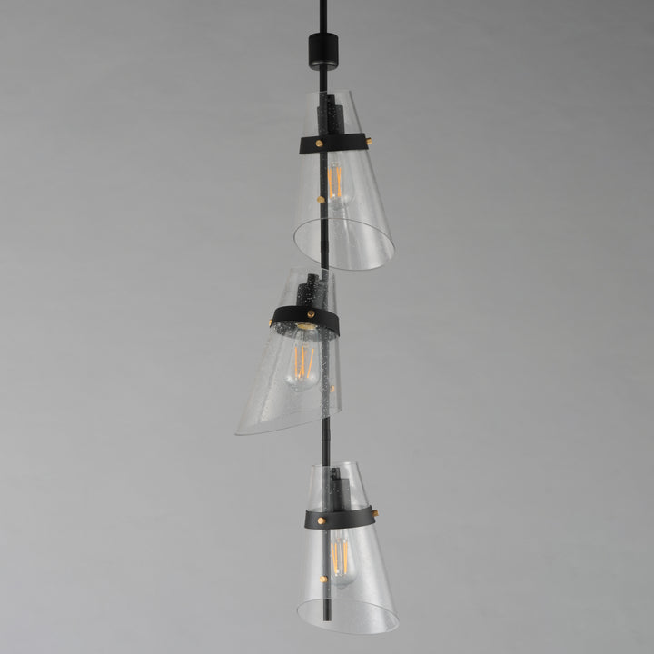 Finch 3-Light Vertical Pendant Dark Bronze / Antique Brass alternate view