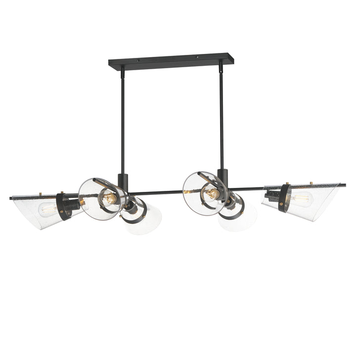 Finch 6-Light Linear Pendant Dark Bronze / Antique Brass