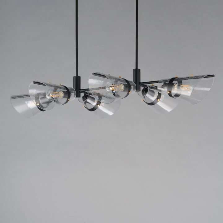 Finch 6-Light Linear Pendant Dark Bronze / Antique Brass alternate view