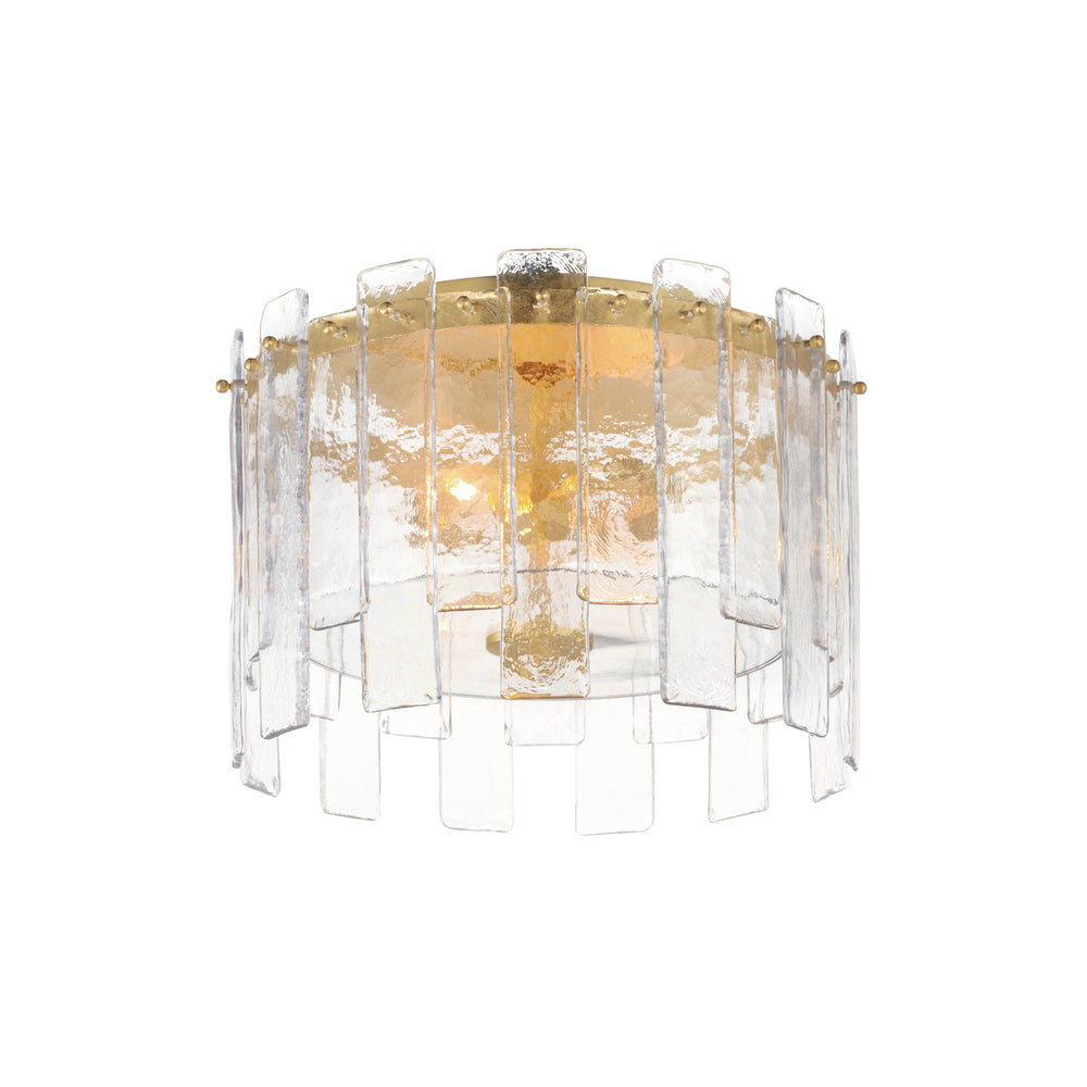 Warren 2-Light Flush Mount Aged / Gold Leaf