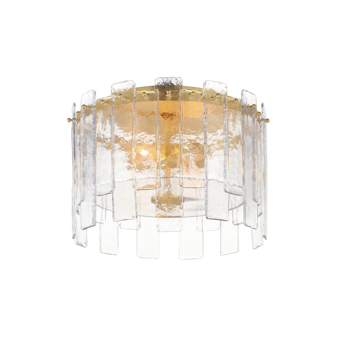Warren 2-Light Flush Mount Aged / Gold Leaf