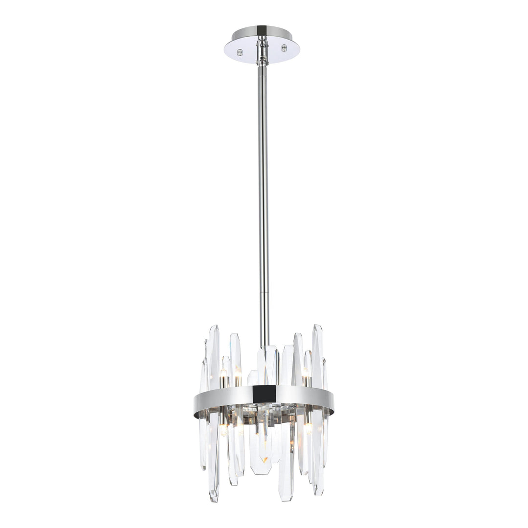 Serena Crystal Pendant in Chrome by Elegant