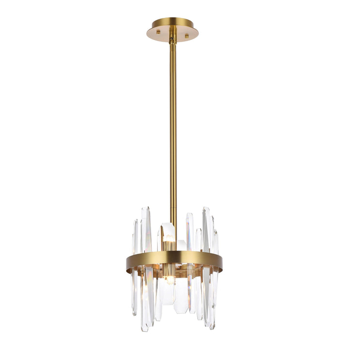 Serena Crystal Pendant in Satin Gold by Elegant