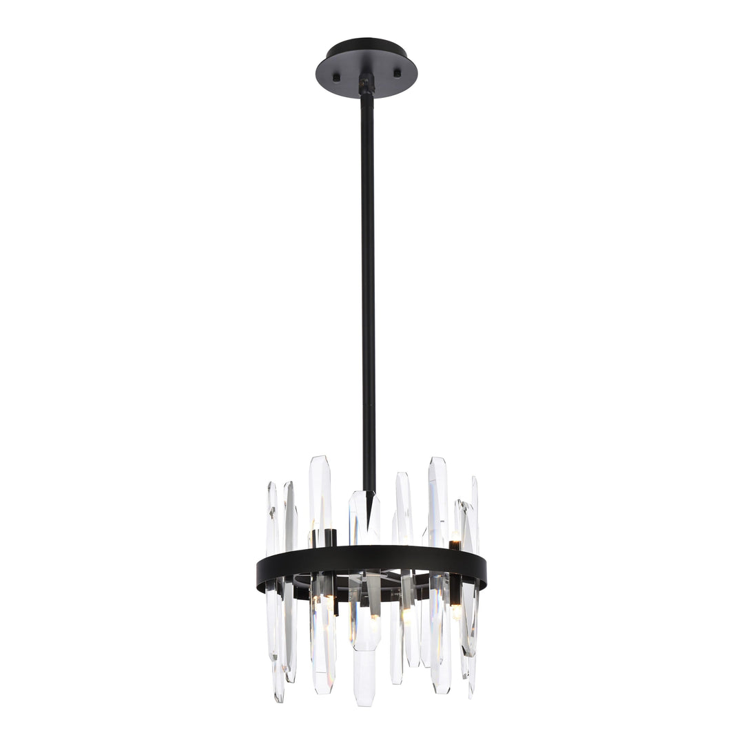 Serena Crystal Pendant in Black by Elegant