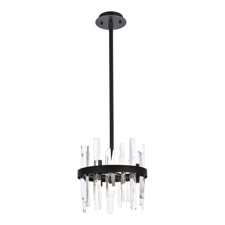 Serena Crystal Pendant in Black by Elegant