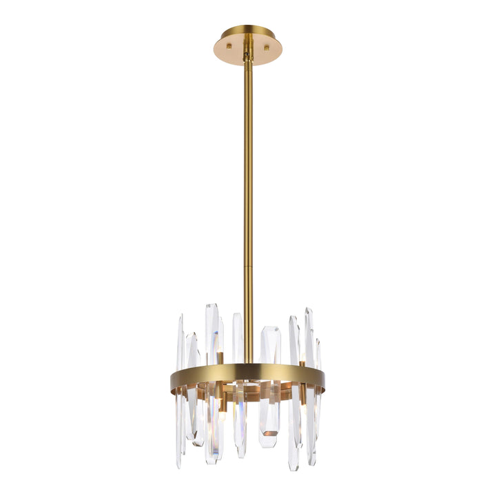 Serena Crystal Pendant in Satin Gold by Elegant