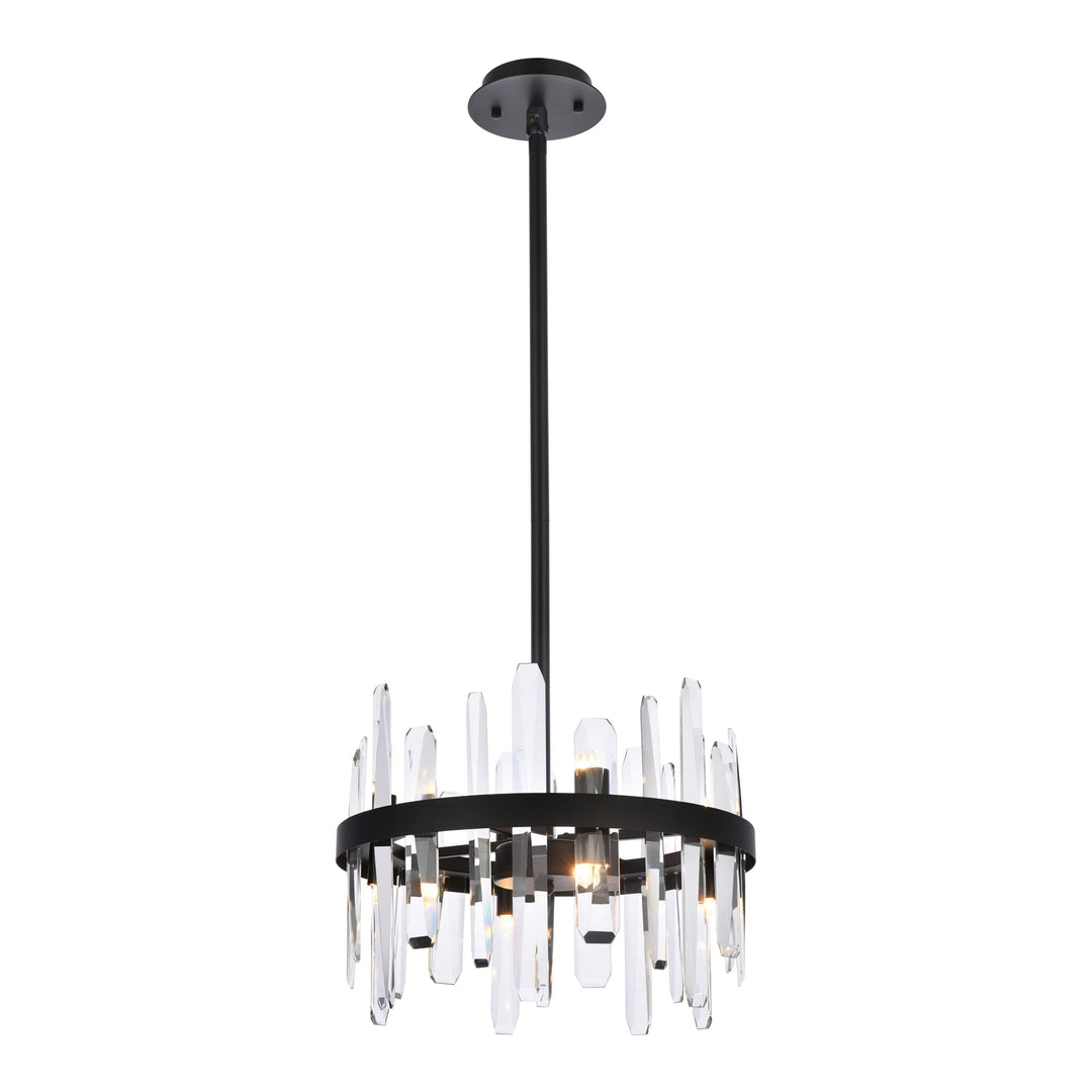 Serena Crystal Pendant in Black by Elegant