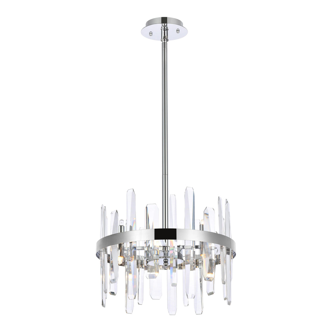 Serena Crystal Pendant in Chrome by Elegant