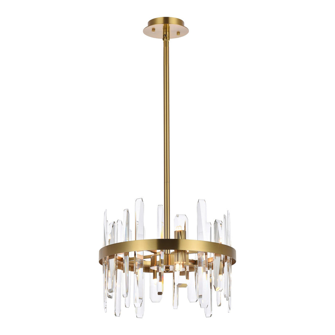Serena Crystal Pendant in Satin Gold by Elegant