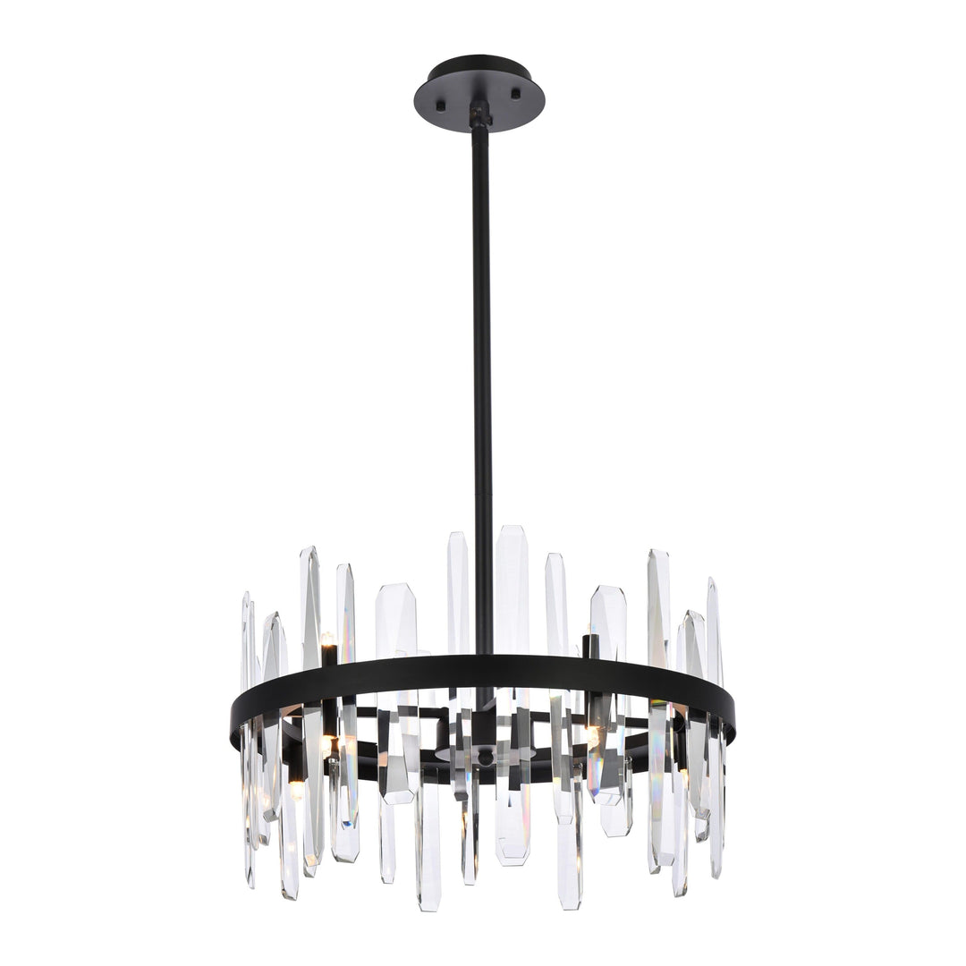 Serena Crystal Pendant in Black by Elegant