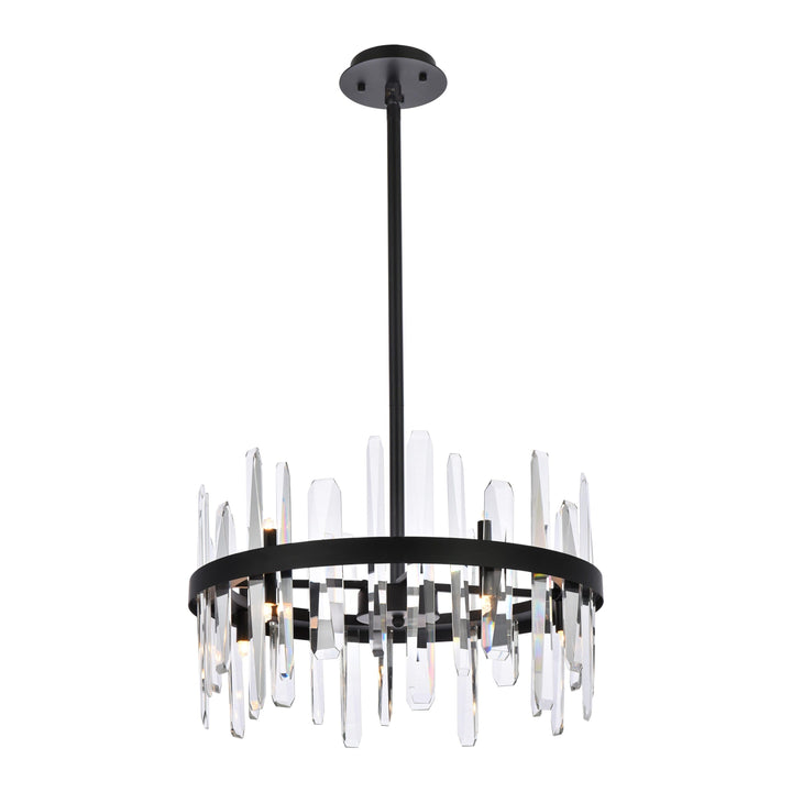 Serena Crystal Pendant in Black by Elegant