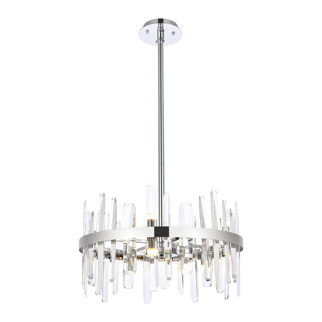 Serena Crystal Pendant in Chrome by Elegant