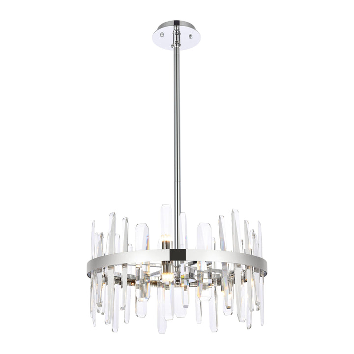 Serena Crystal Pendant in Chrome by Elegant