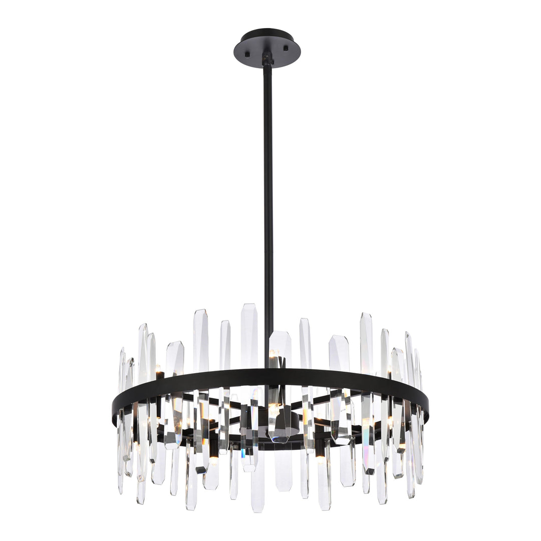 Serena Crystal Pendant in Black by Elegant