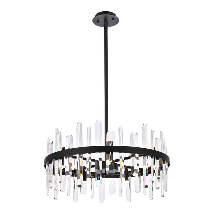 Serena Crystal Pendant in Black by Elegant