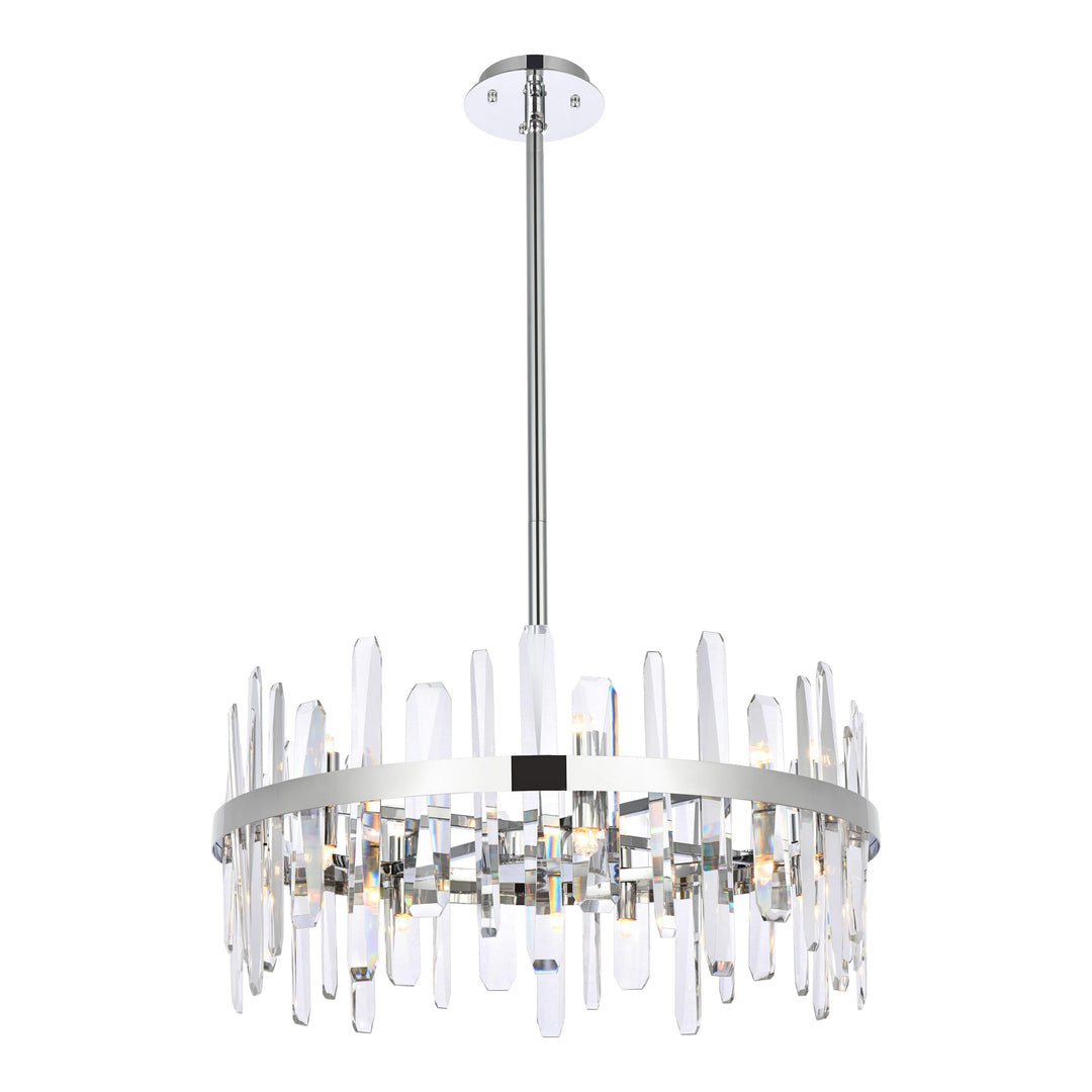 Serena Crystal Pendant in Chrome by Elegant