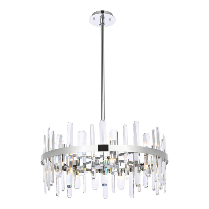 Serena Crystal Pendant in Chrome by Elegant