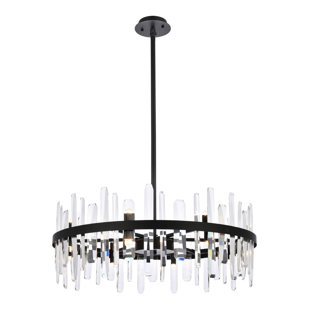 Serena Crystal Chandelier in Black by Elegant