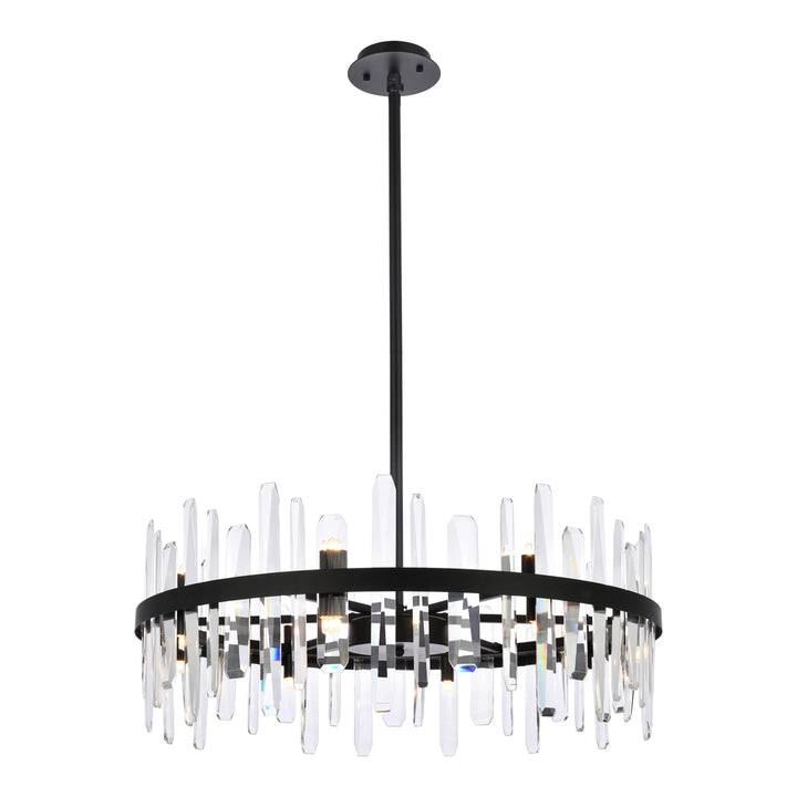 Serena Crystal Chandelier in Black by Elegant