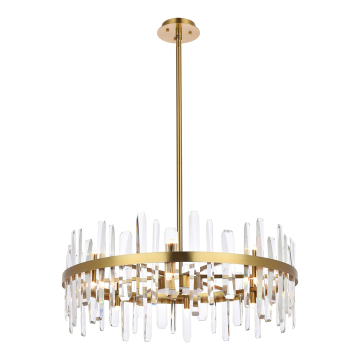 Serena Crystal Chandelier in Satin Gold by Elegant